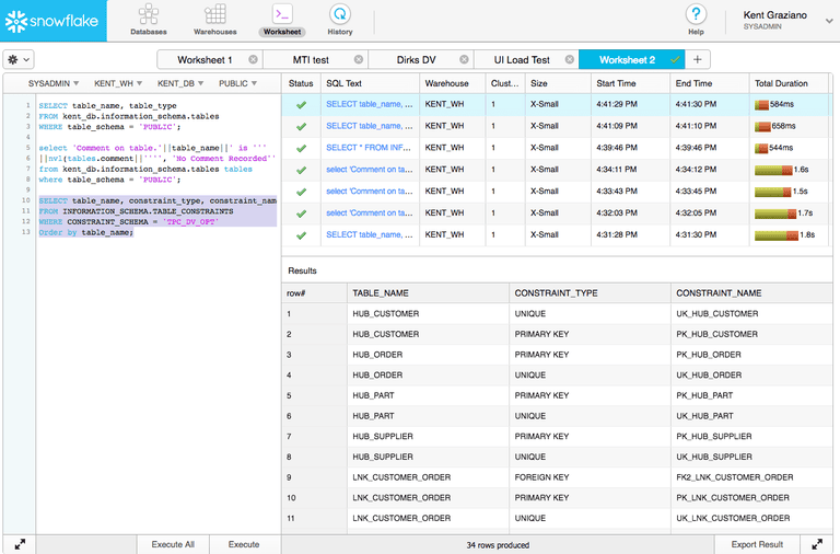 Using the Snowflake Information Schema