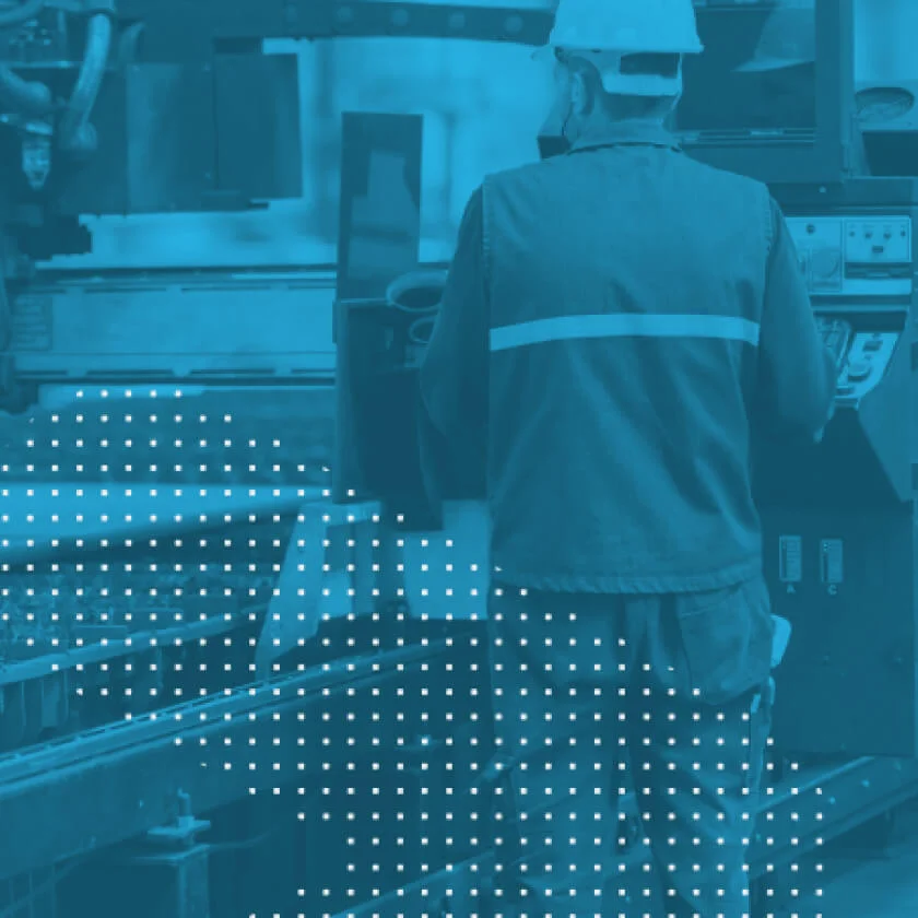 supply chain image with clue overlay and dotted visual