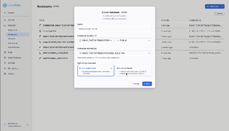 Container Runtime: GPU Training & Inference with Snowflake Notebooks