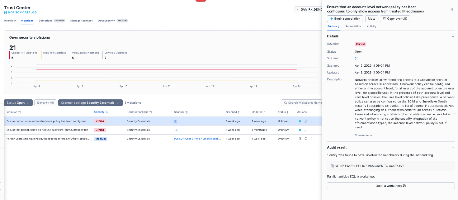 Figure 1: Trust Center’s AI-guided remediation.