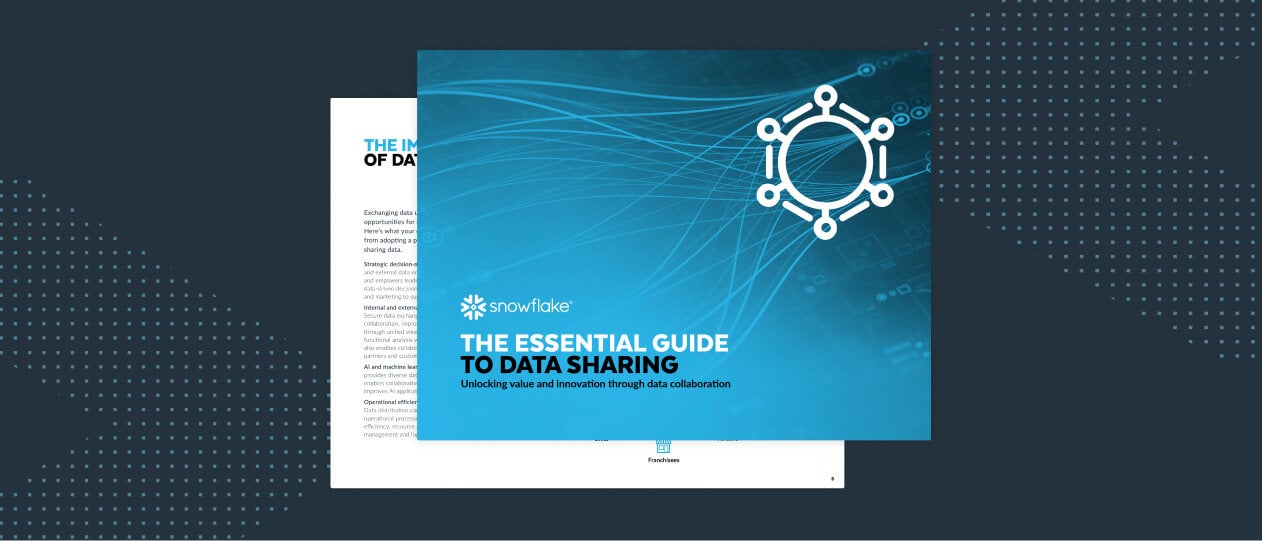 Cover of the Essential Guide to Data Sharing from Snowflake