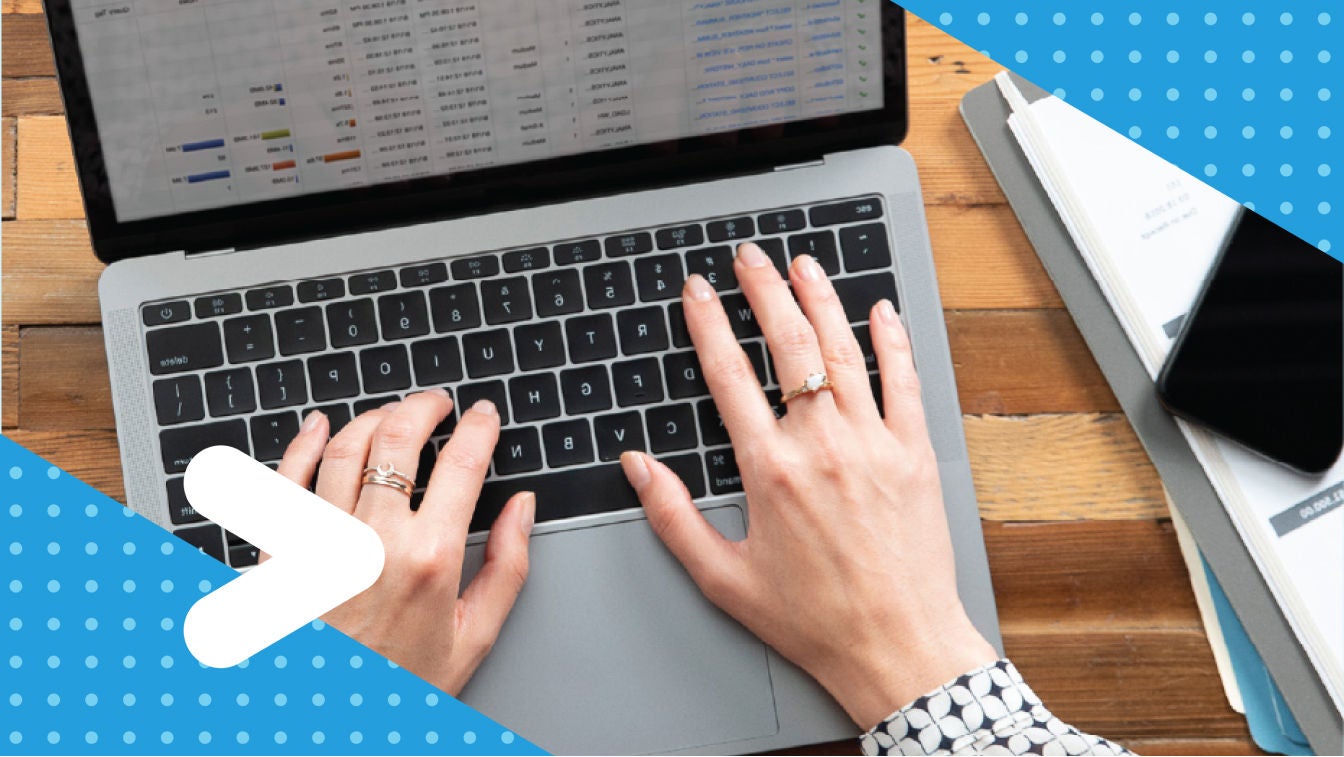 Person typing on a computer