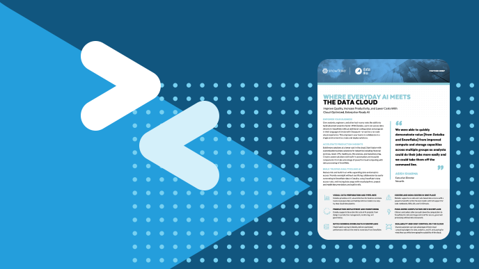 solution brief on blue snowflake background