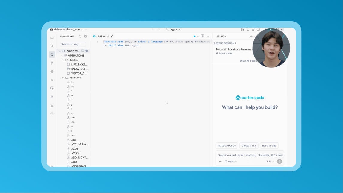  Screenshot of Snowflake CoCo Desktop