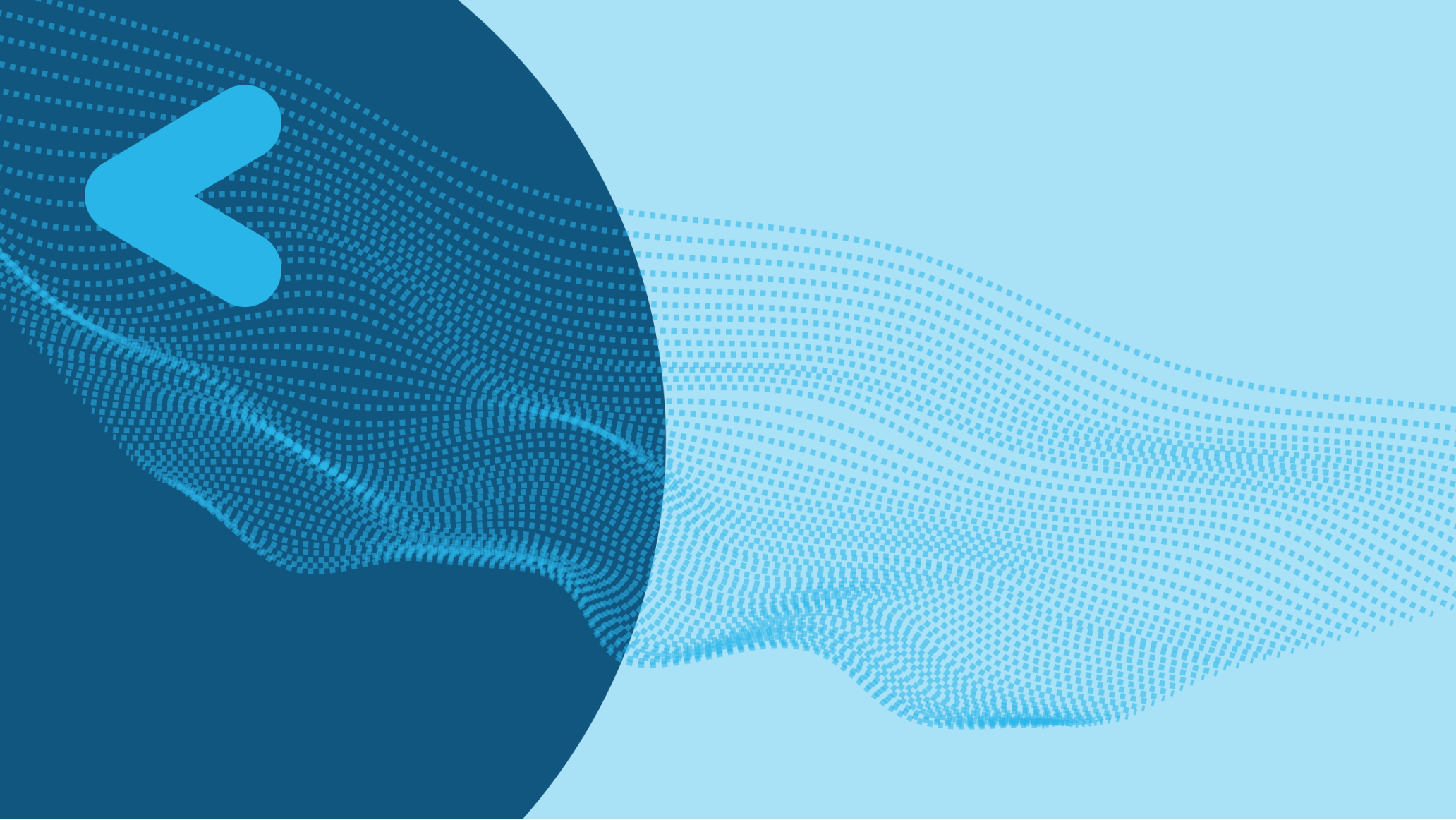 graphic of snowflake logo motif and dots forming wave shapes