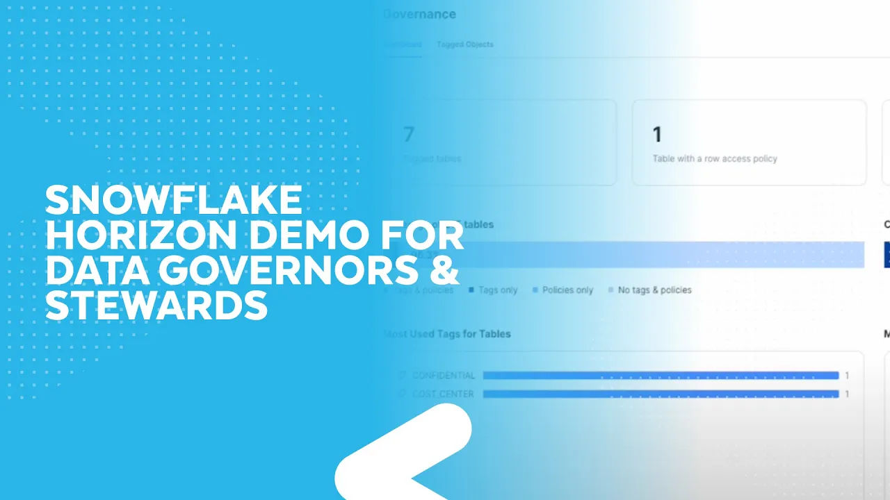 Snowflake Horizon Demo for Data Governons & Stewards