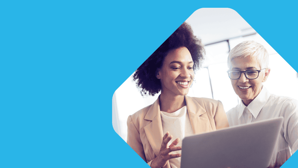 Woman typing on a computer