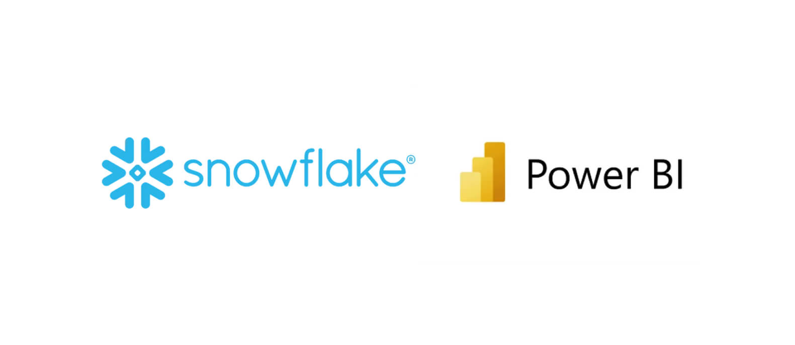 Snowflake and Microsoft Power BI logos