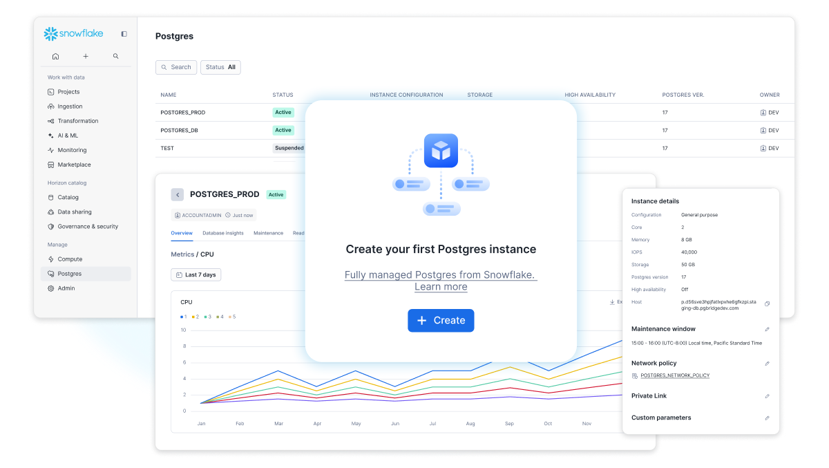 postgres product screenshots