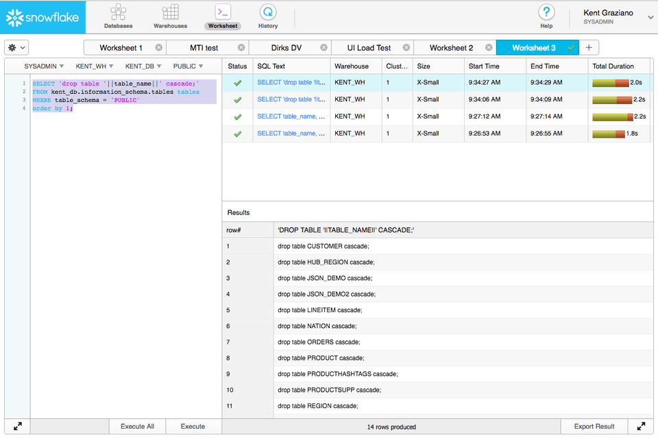Case Snowflake Sql Using the Snowflake Information Schema