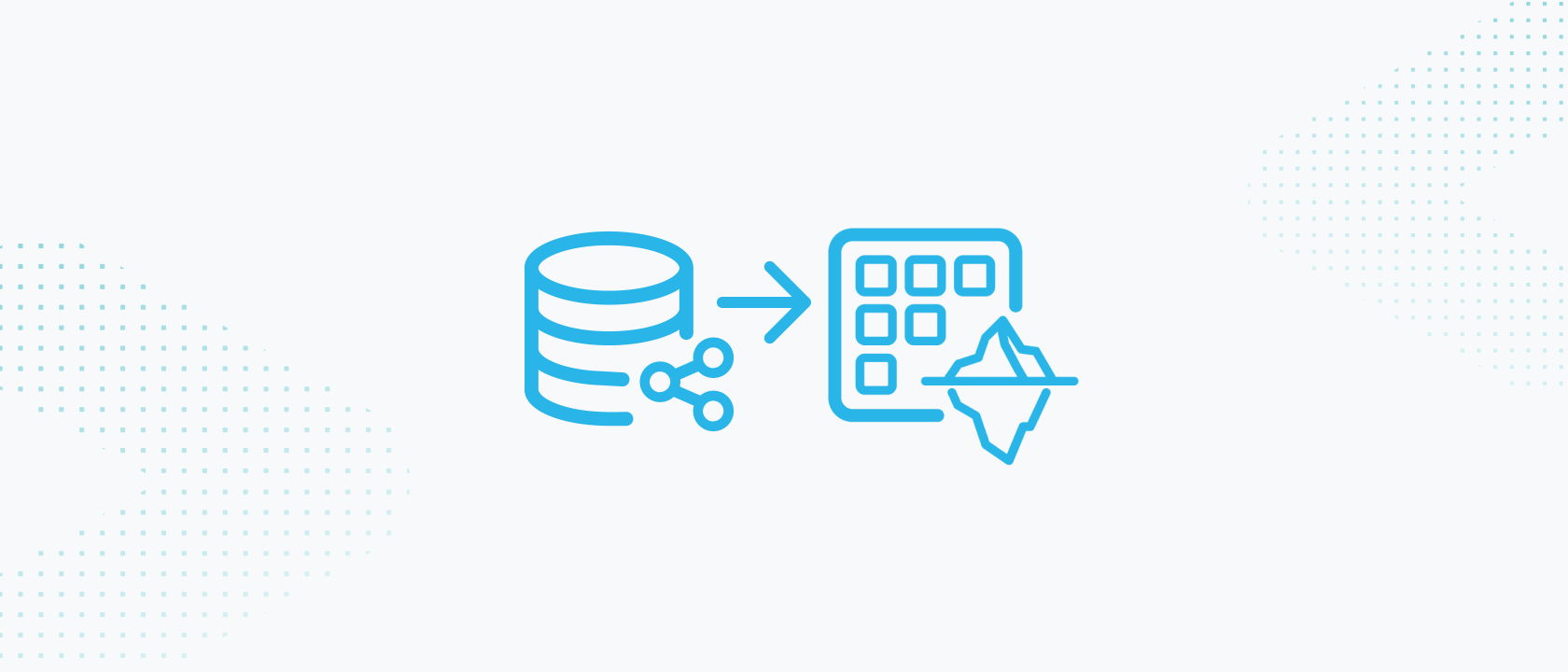 data collaboration icon with blue background 