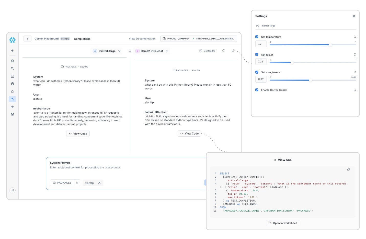 SQL visual