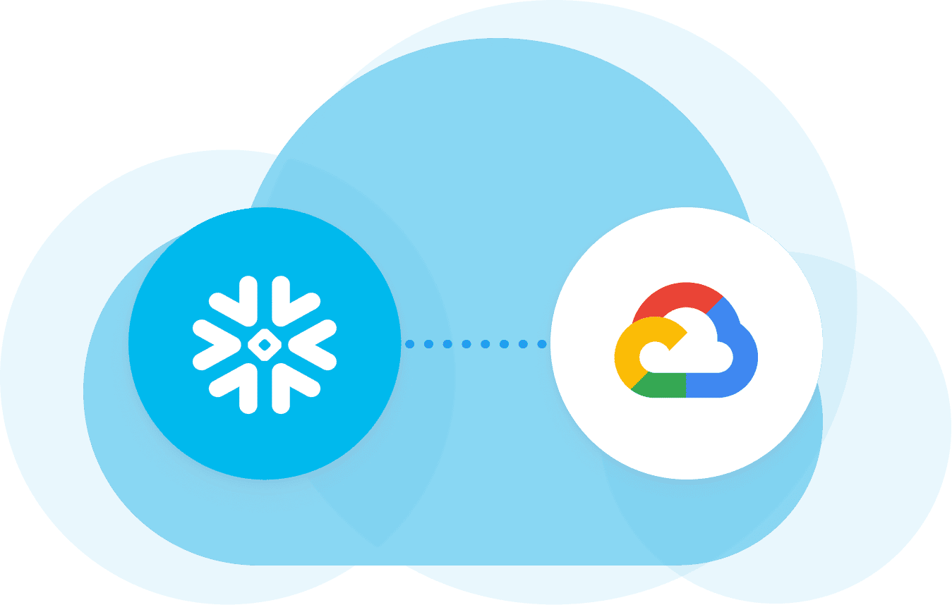 Snowflake and Google Cloud logos side by side