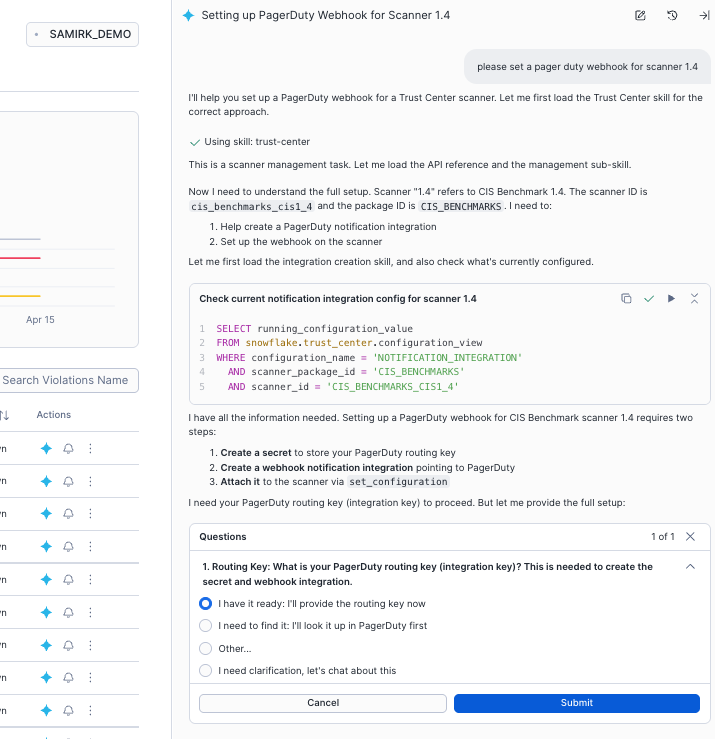 Figure 3: Security posture configuration and reporting.