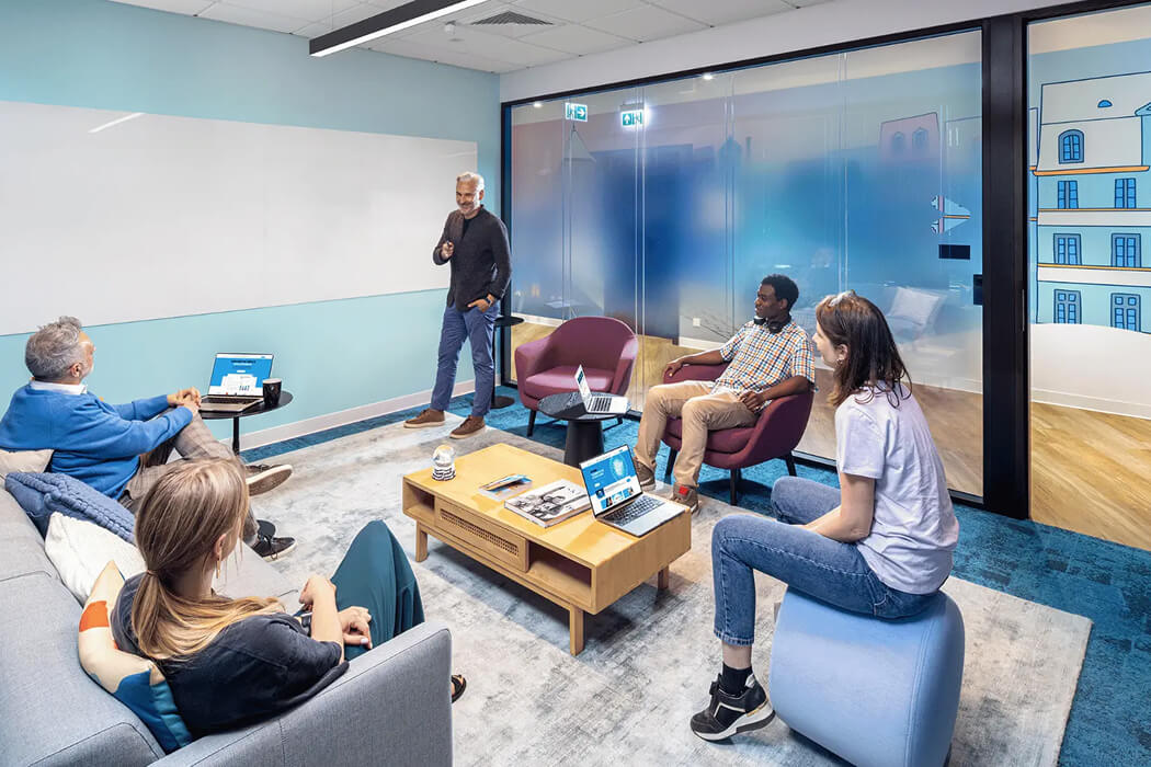 Product team collaboration in a Snowflake office
