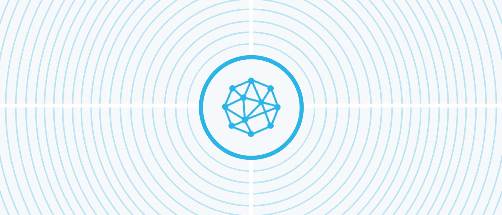 Digital illustration of Snowflake Intelligence icon surrounded by concentric blue rings.