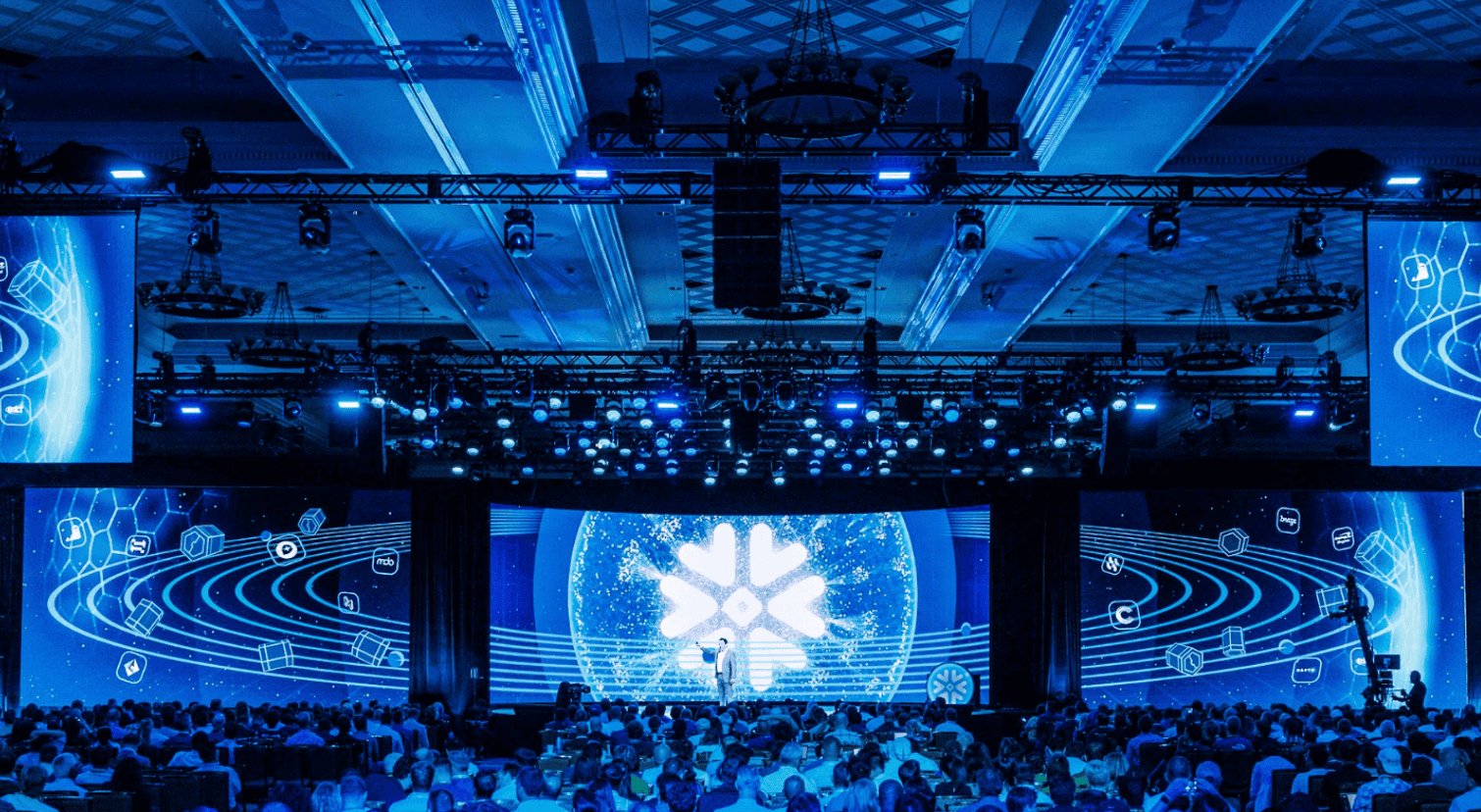 Keynote stage at Snowflake Summit 26