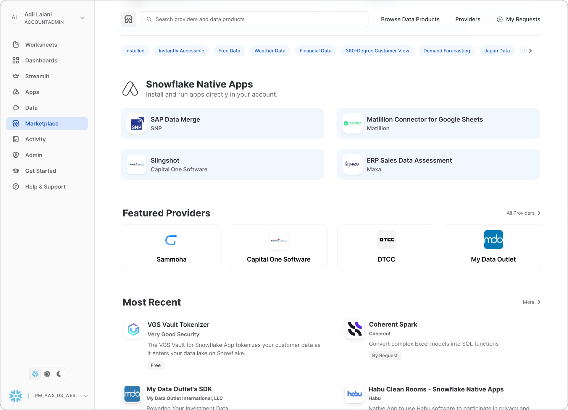 Snowflake Native App Framework Now Available on AWS
