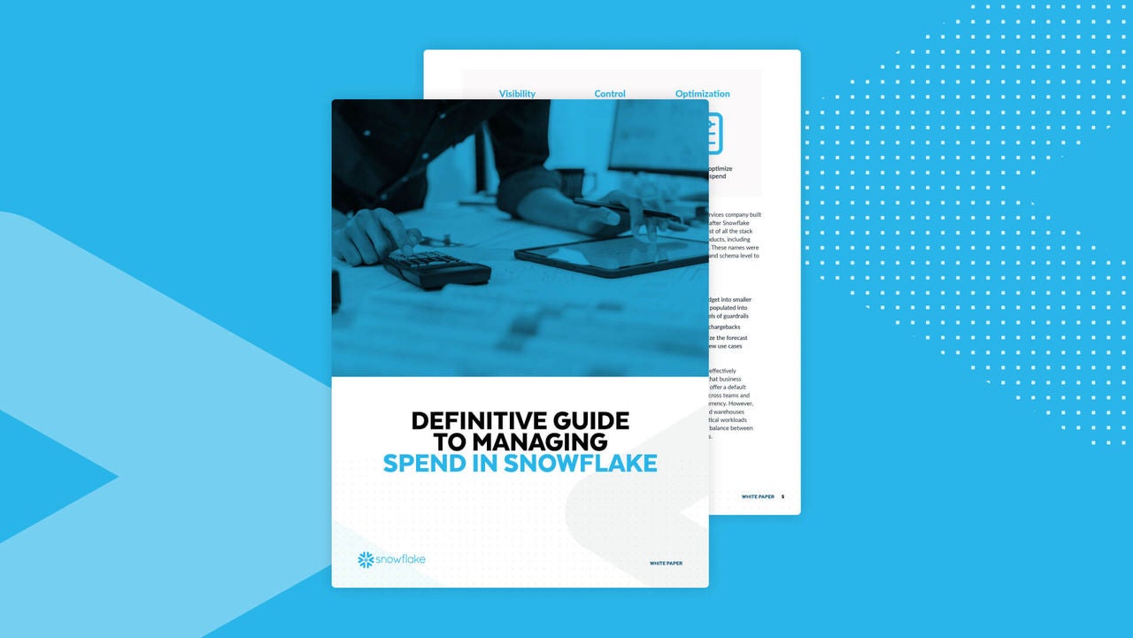 Cover of "Definitive Guide to Managing Spend in Snowflake"
