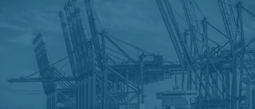 manufacturing barge image with blue overlay