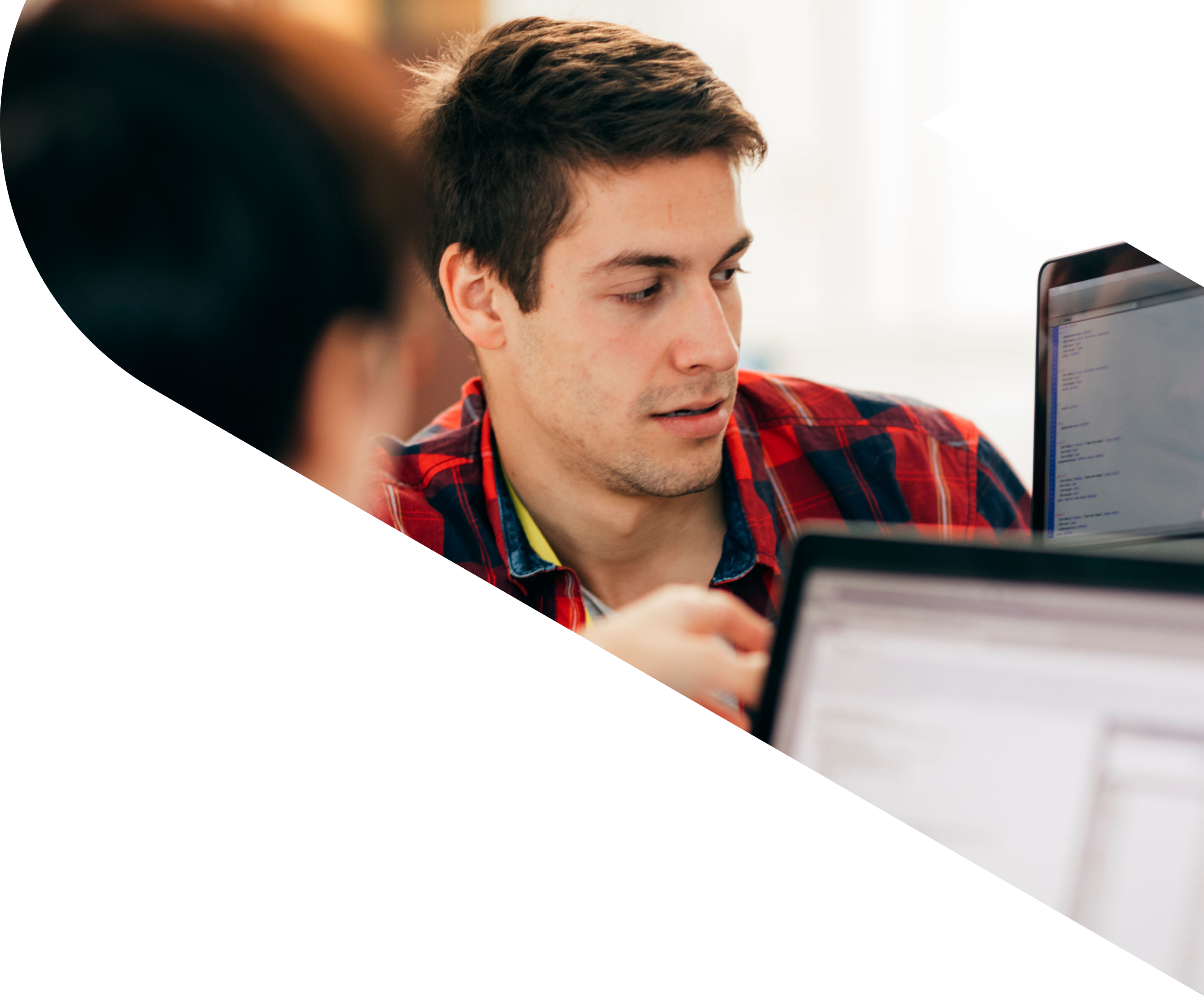 snowflake graphic on blue gradient background