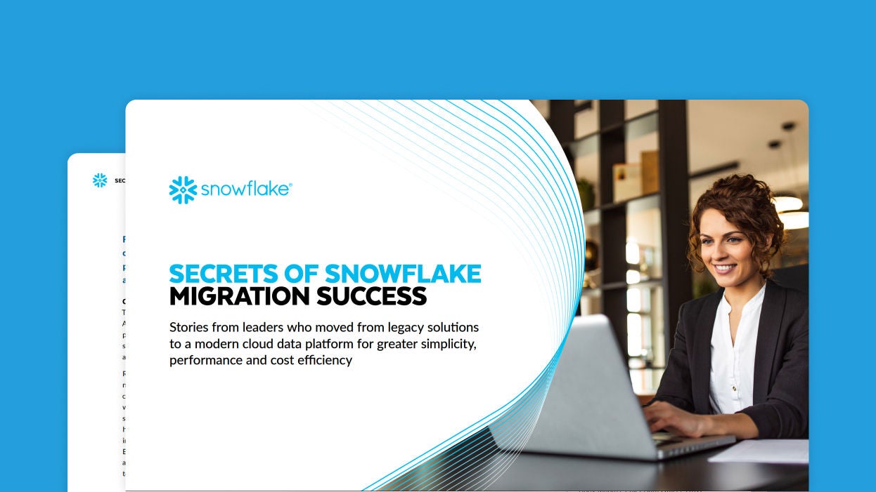 Ebbok cover titled Secrets of Snowflake Migration Success