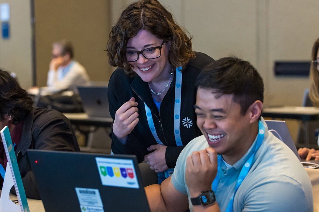A Snowflake expert partnering with a data engineer at Summit 25