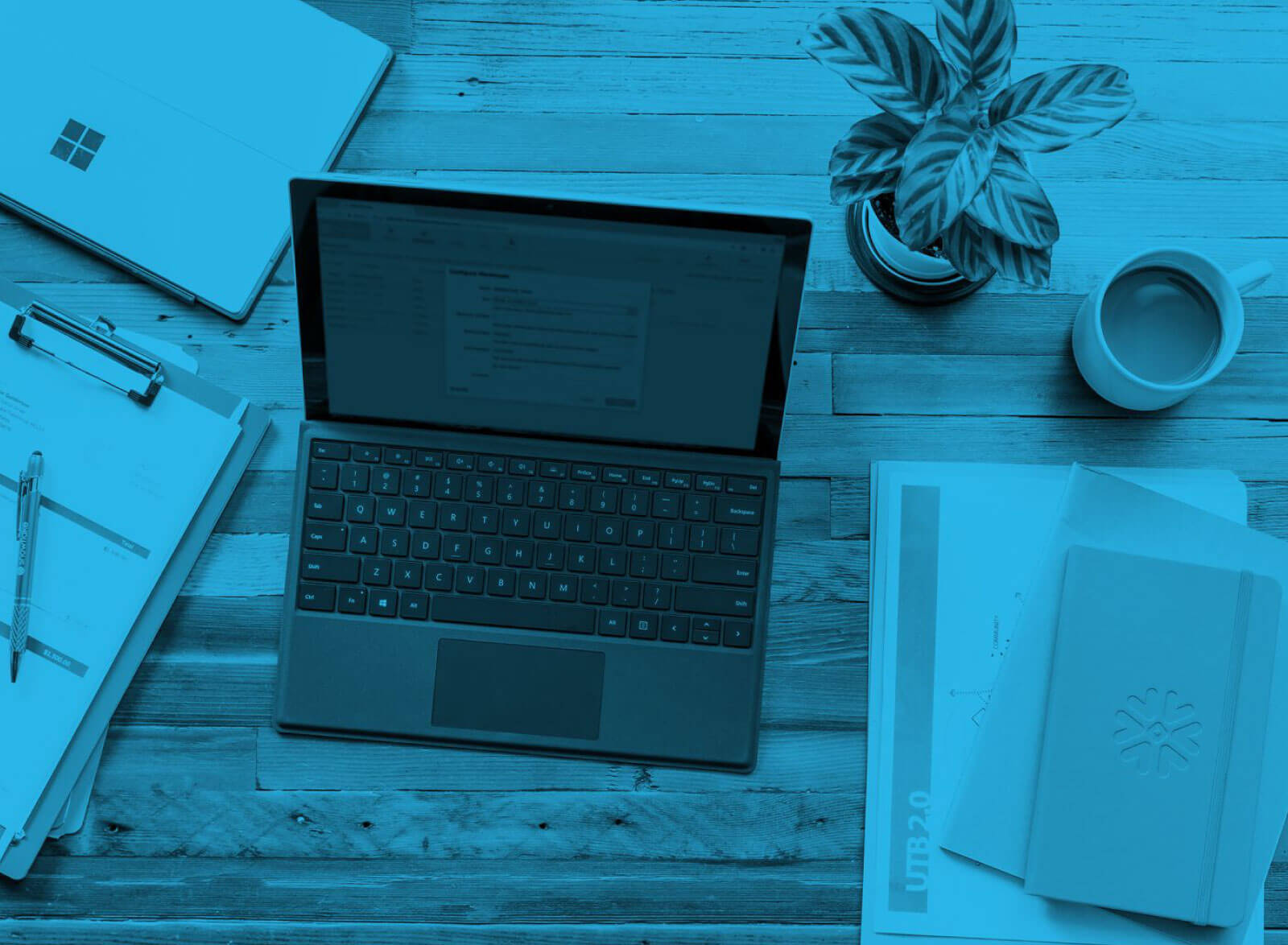 laptop computer on a desk