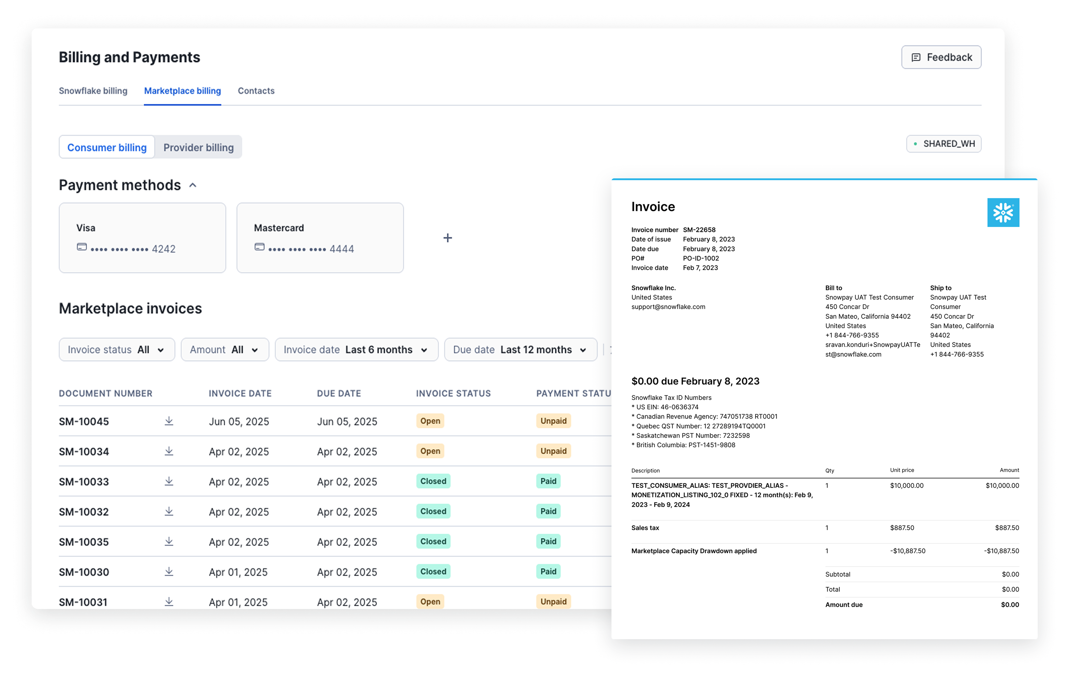 marketplace capacity drawdown program