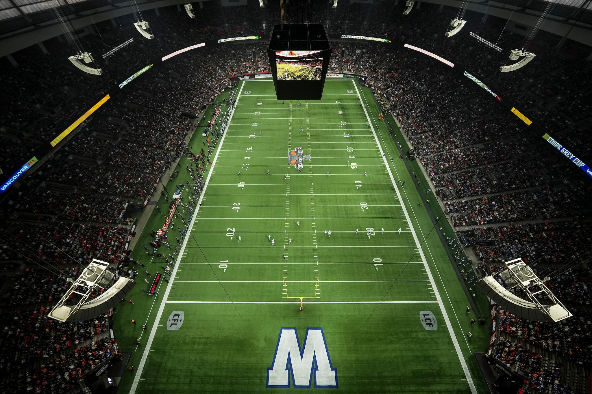 CFL football on field