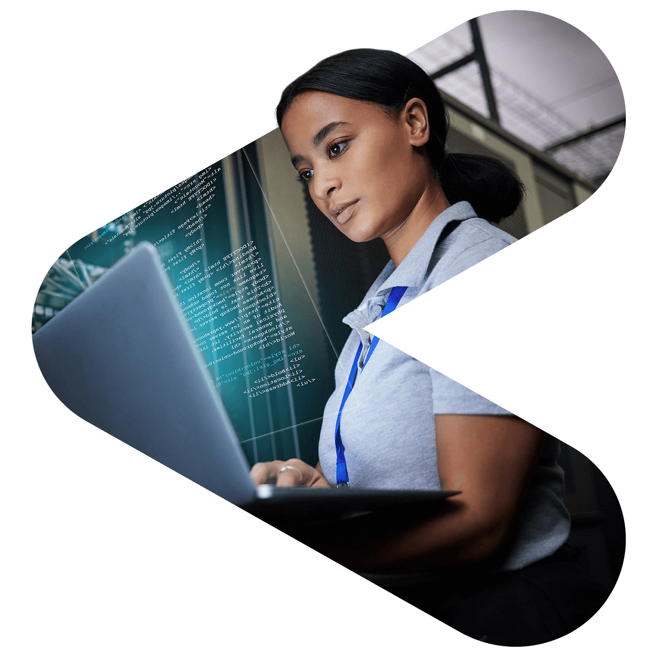 Data scientist working on a latptop