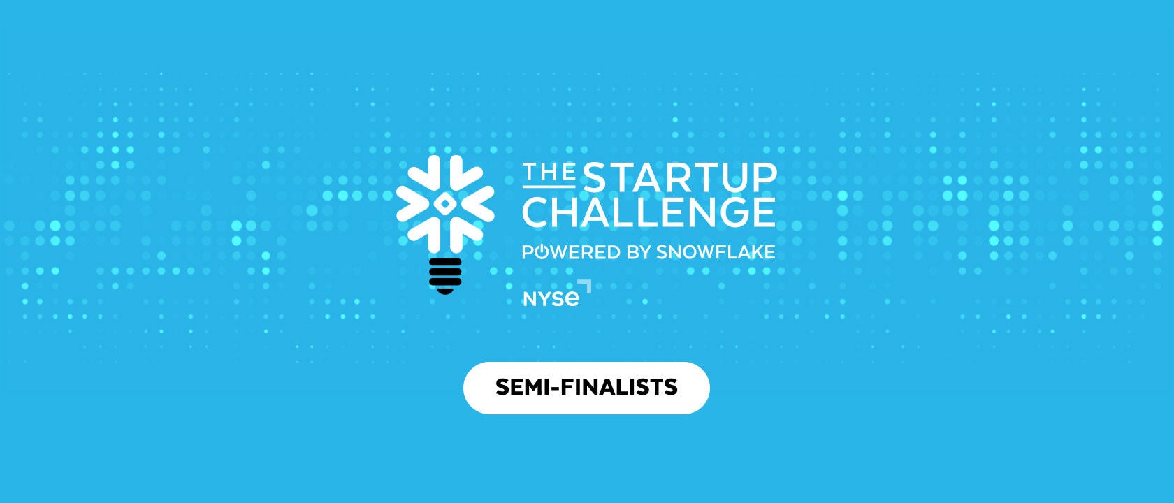 Snowflake Startup Challenge logo with semi-finalists identifier