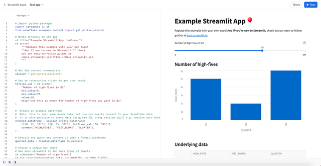 Streamlit in Snowflake: Build Data and AI Apps with Python