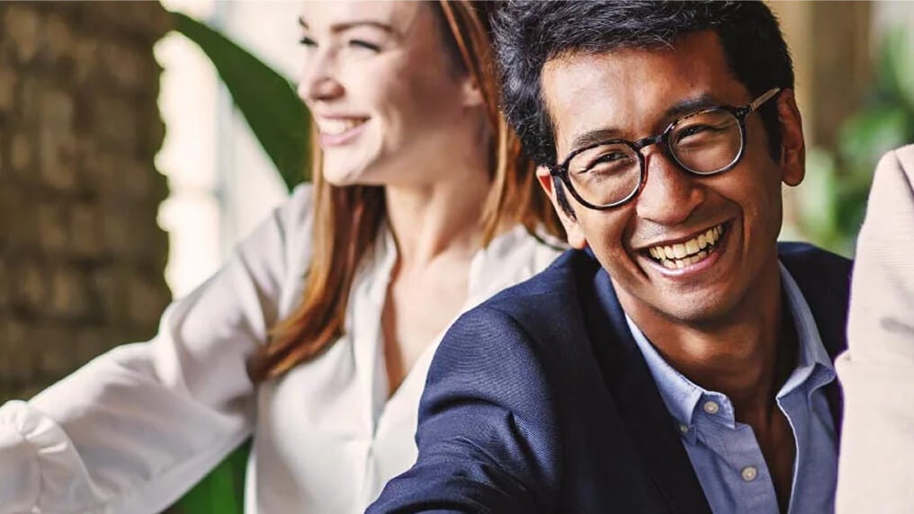Professionals at a networking event