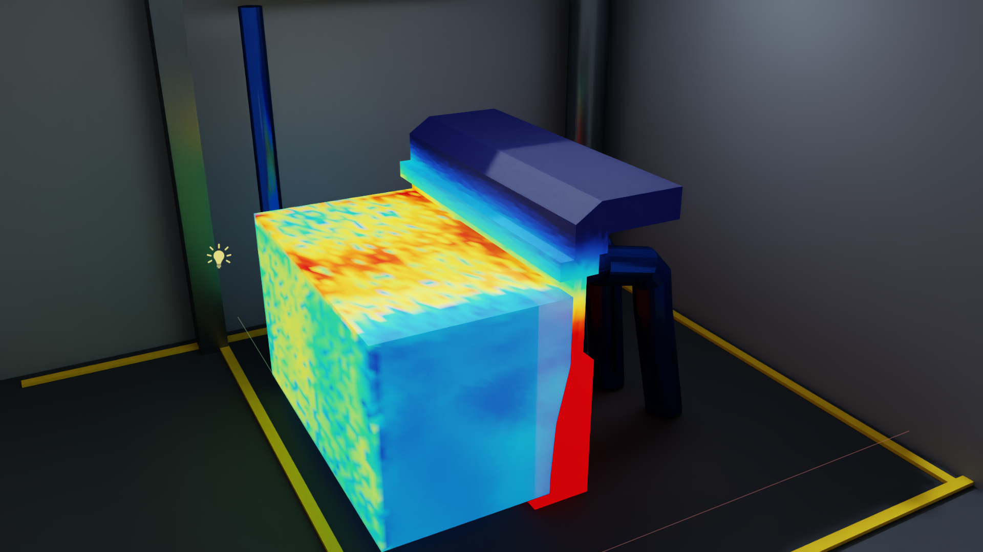 AI physics prediction model visualized