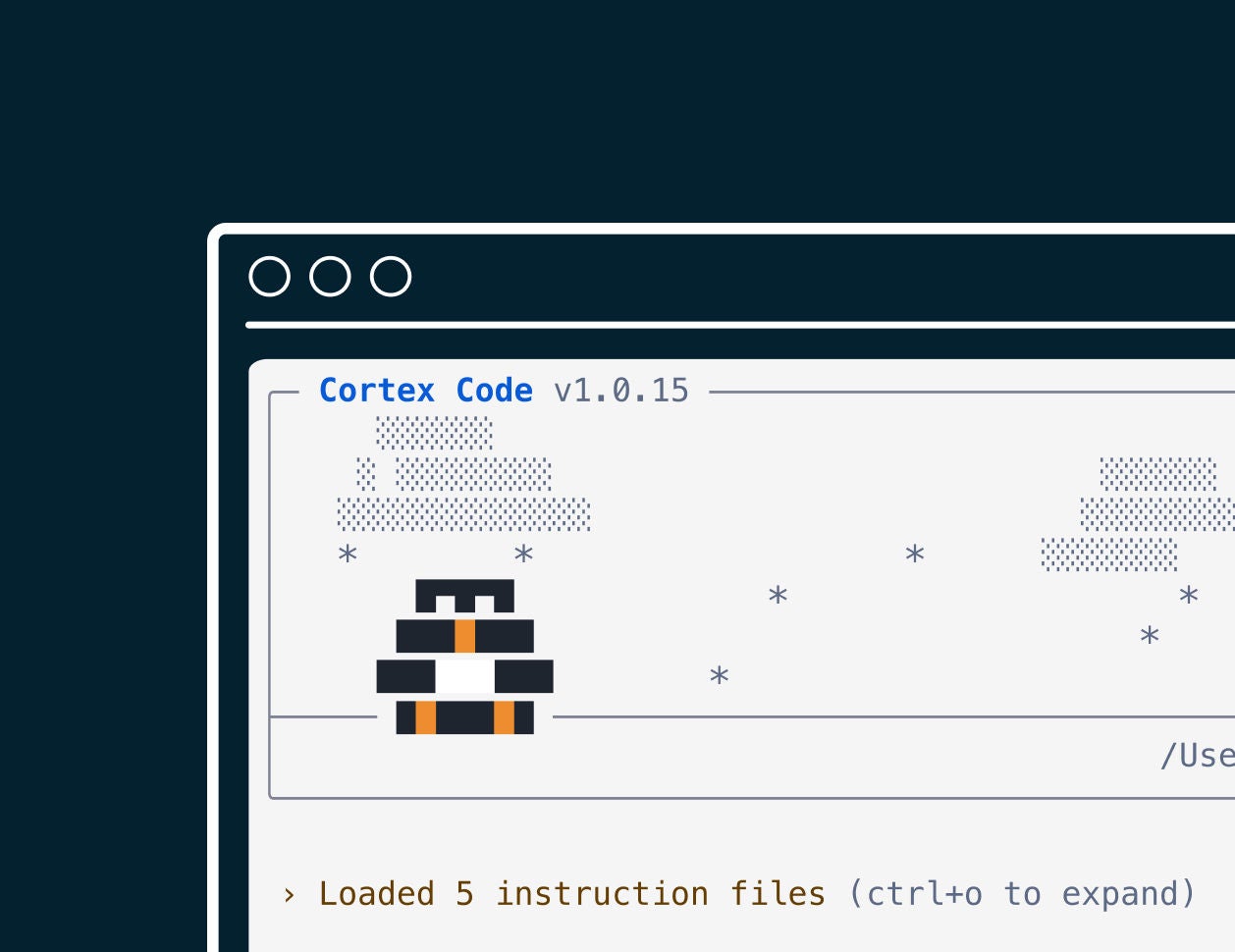 Screenshot of Cortex Code CLI