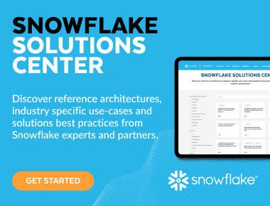 Screenshot of the Snowflake Solutions Center