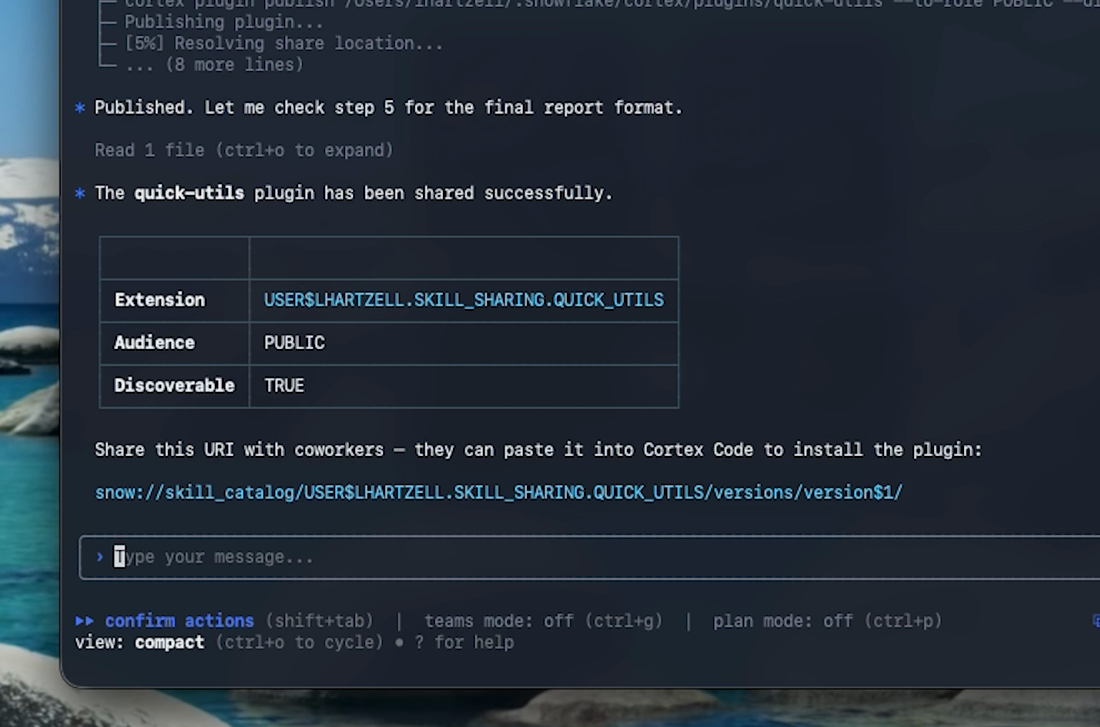 Publishing a plugin from the CoCo CLI
