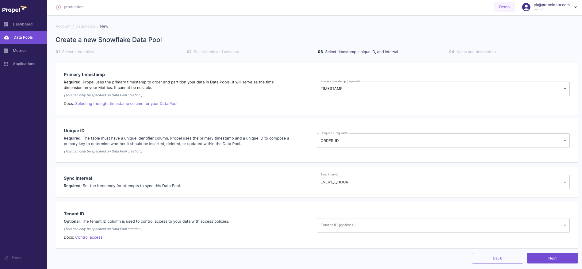 Propel Data Pool Configuration 2