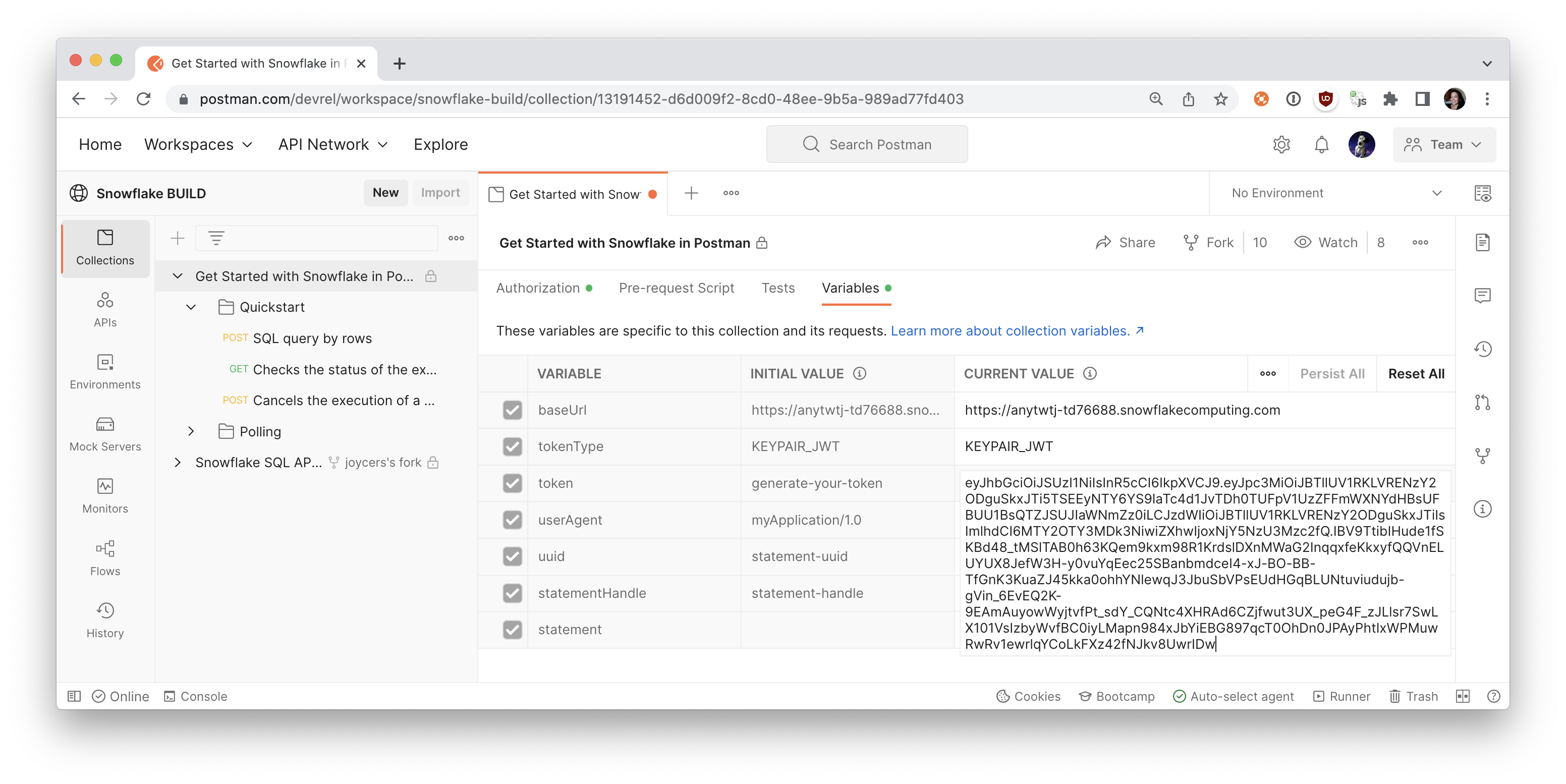 current value variables