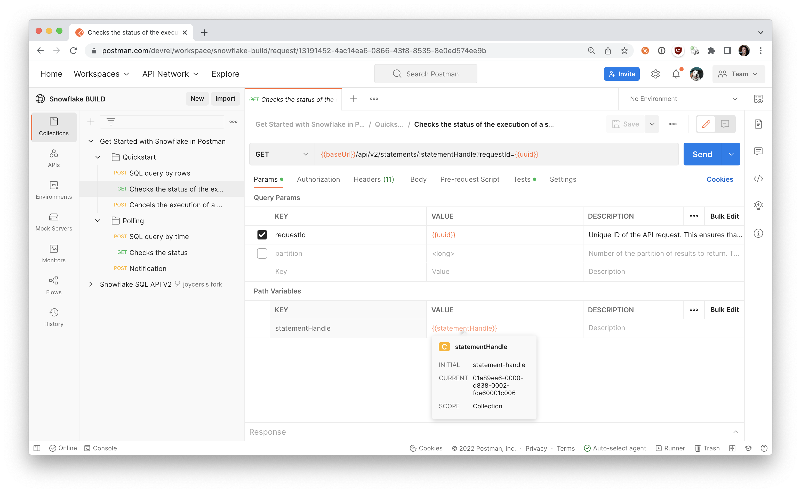 query by statement handle