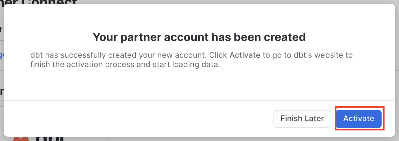 Activate Partner Connect