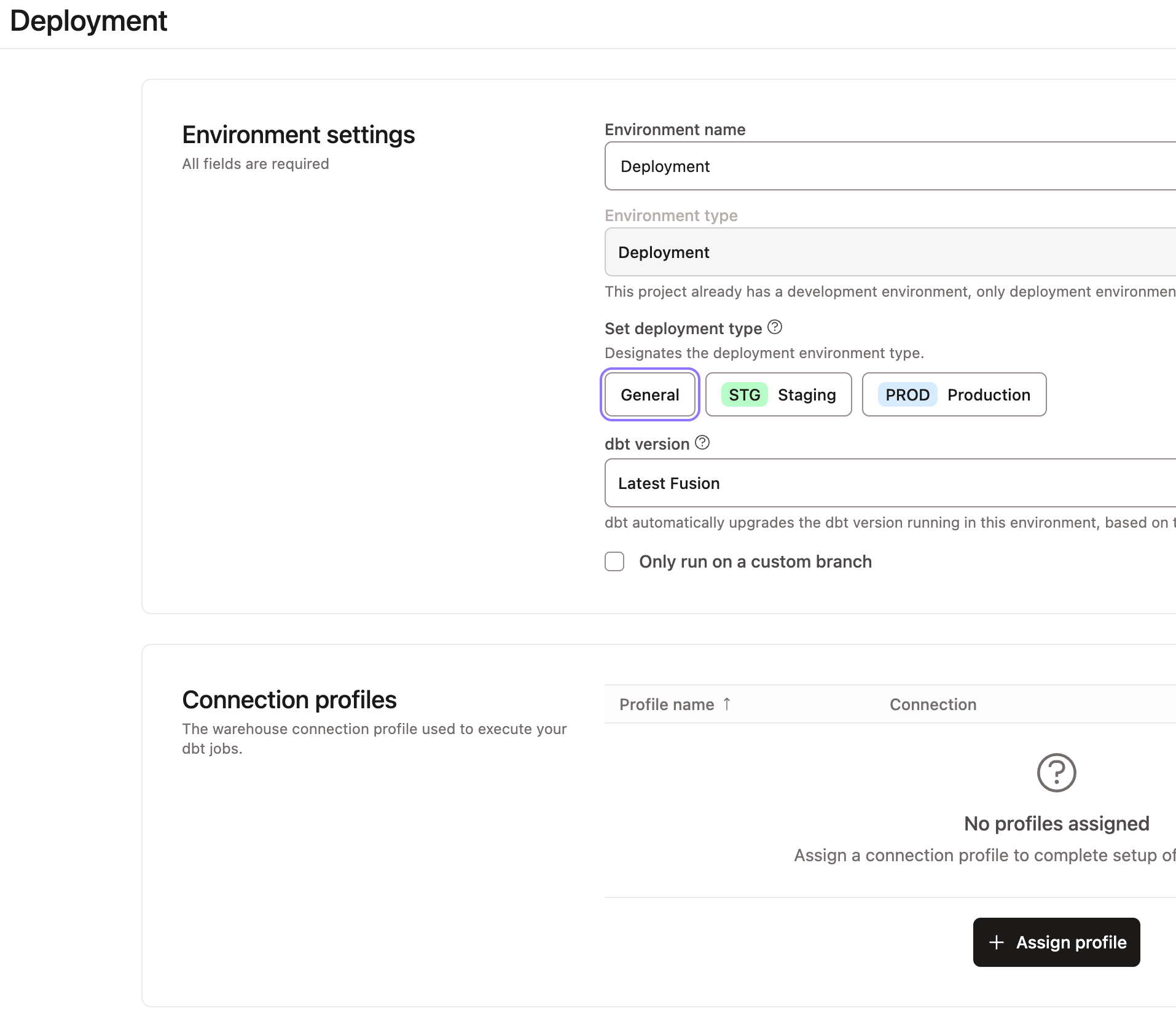 Assign Profile
