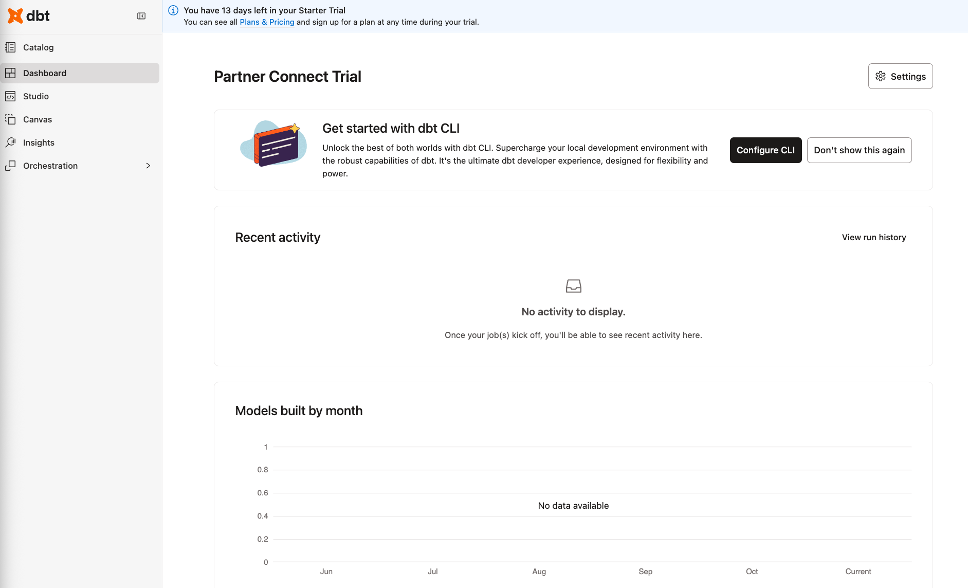 dbt platform Home Page