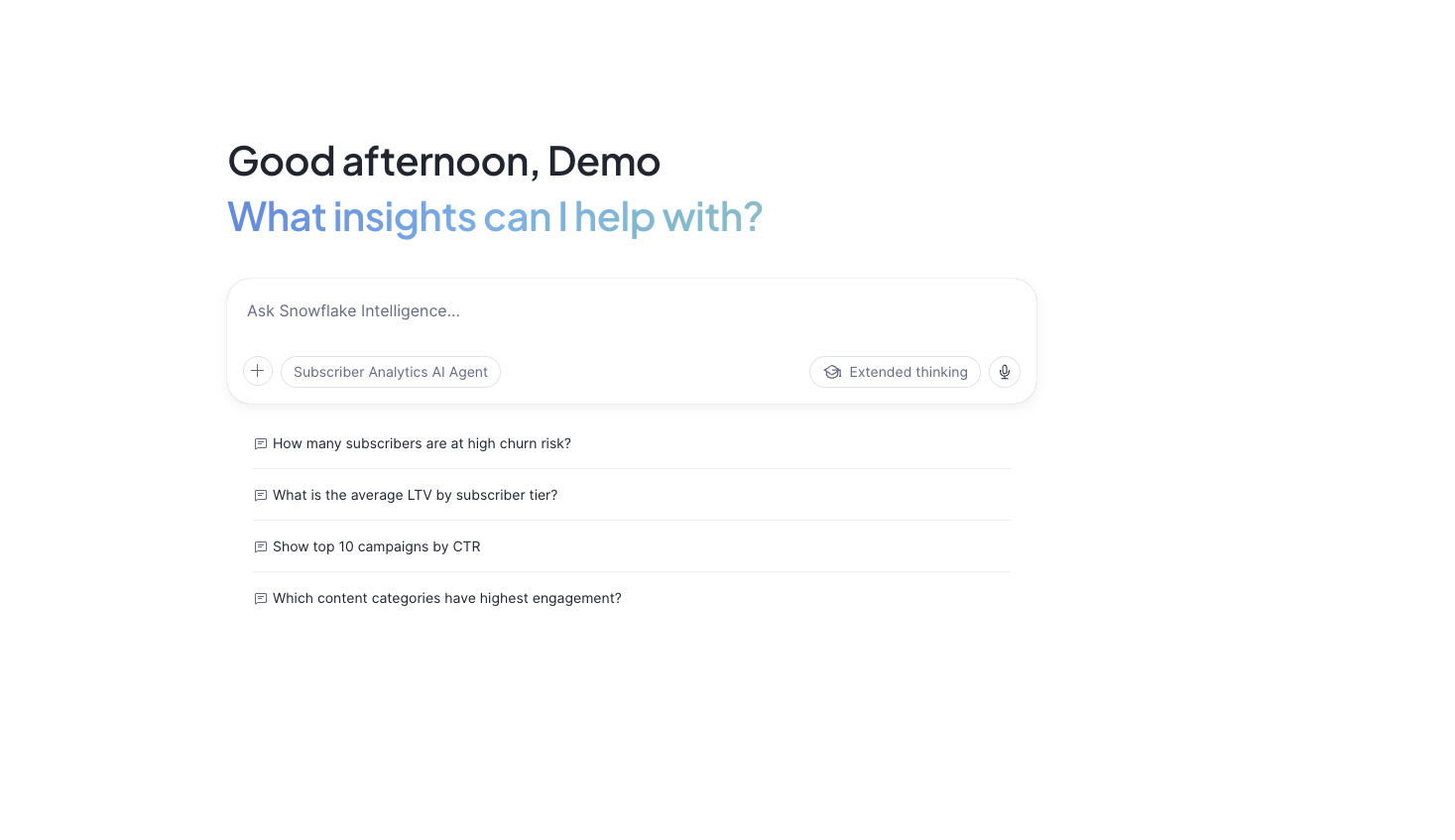 Snowflake Intelligence