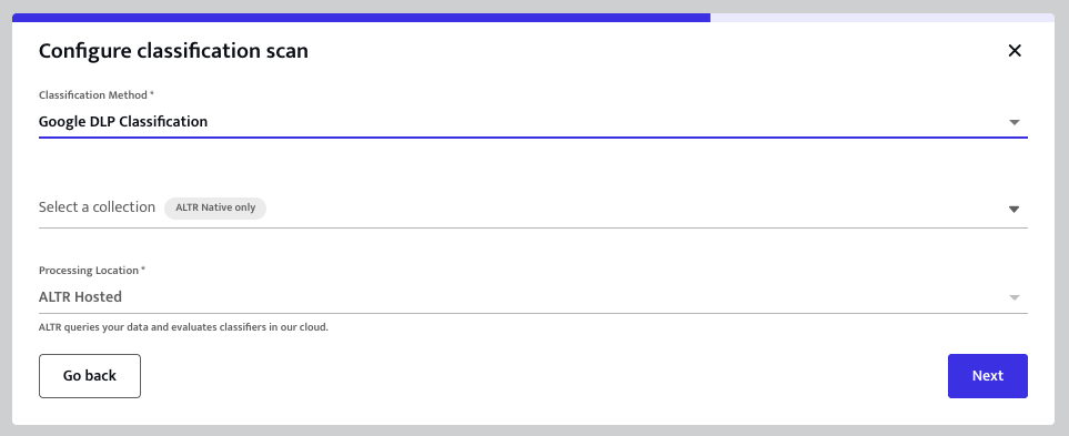 Classify Data - Configure Scan