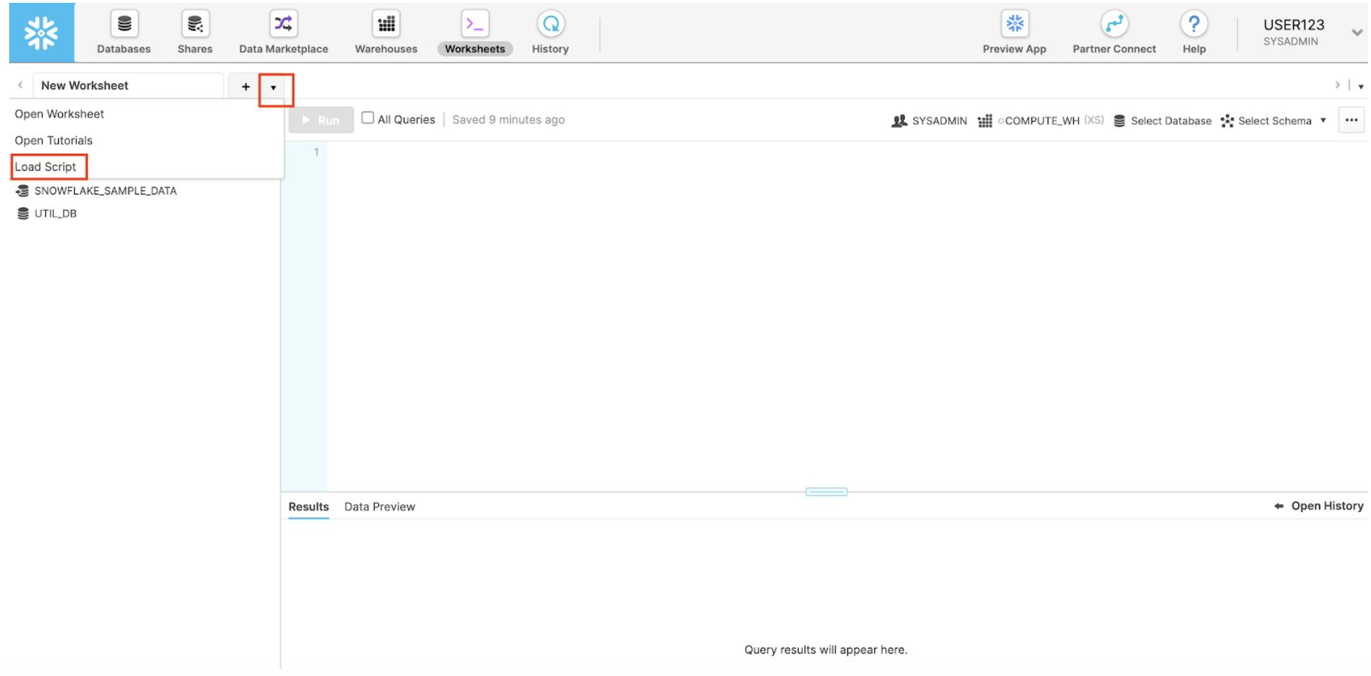 worksheets tab navigation