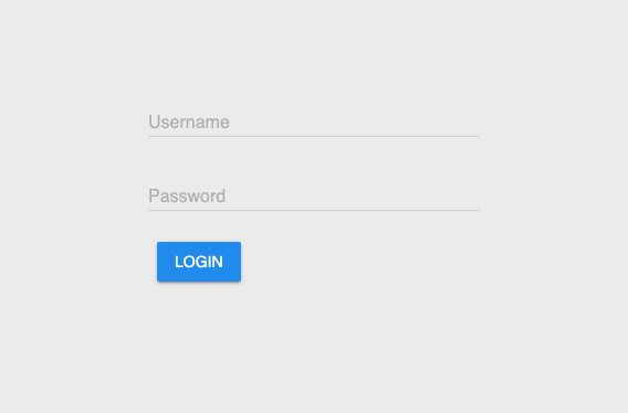 Login screen
