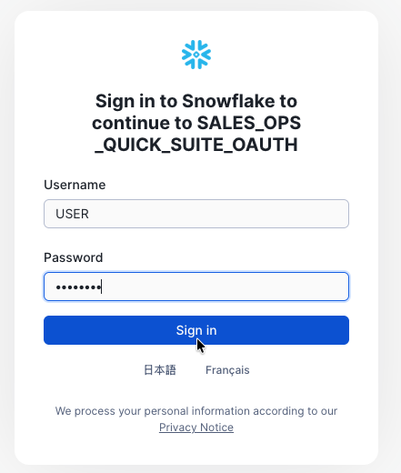 Snowflake redirect