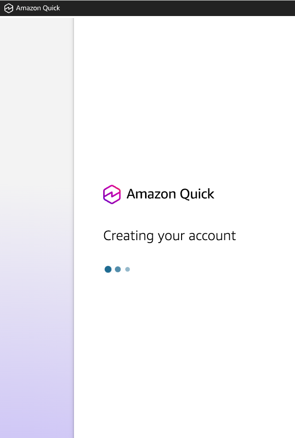 Creating account